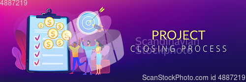 Image of Project closure concept banner header