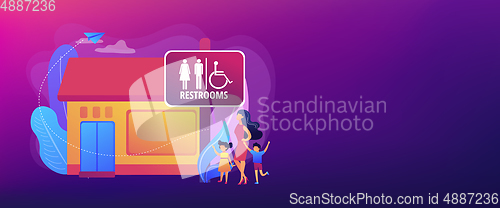 Image of Public restroomsconcept banner header