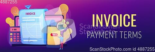 Image of Payment terms concept banner header