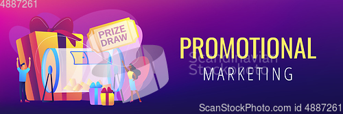 Image of Prize draw concept banner header.
