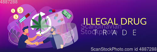 Image of Drug trafficking concept banner header.