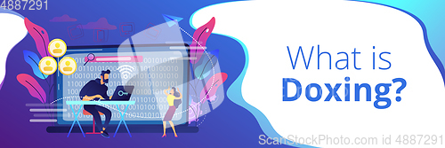 Image of Doxing concept banner header.