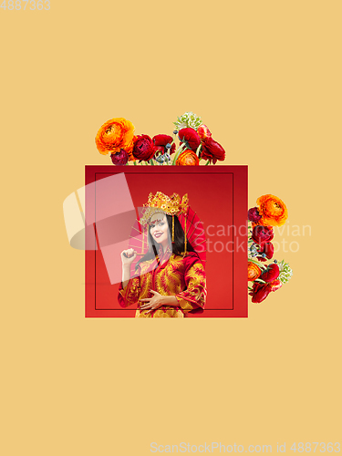 Image of Modern design. Contemporary art collage.