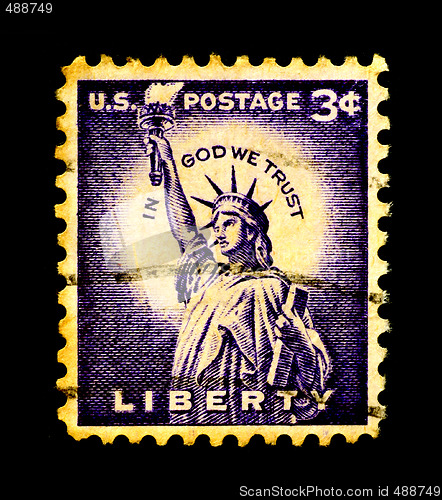 Image of Statue of Liberty on USA Stamp