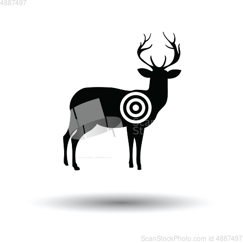 Image of Deer silhouette with target  icon