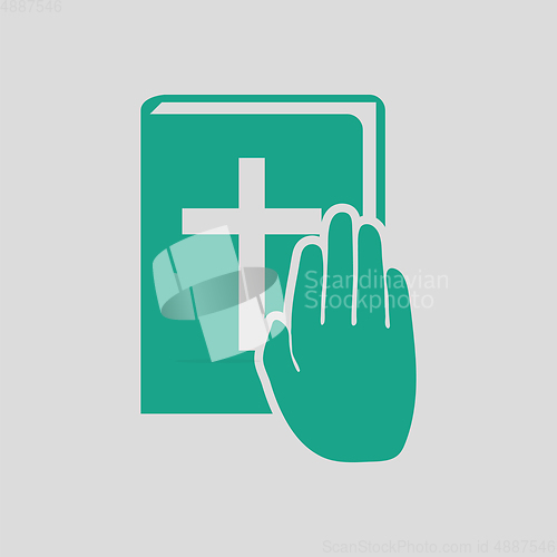 Image of Hand on Bible icon
