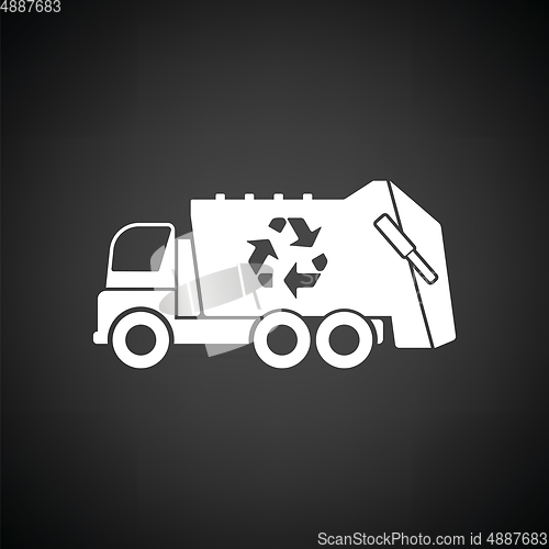 Image of Garbage car recycle icon