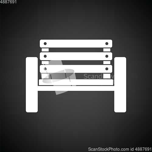 Image of Tennis player bench icon