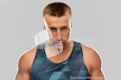 Image of portrait of young man or bodybuilder