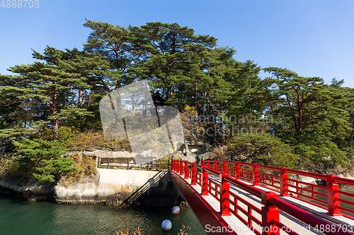 Image of Matsushima and red bridge