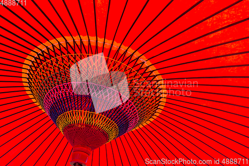 Image of Japanese red umbrella