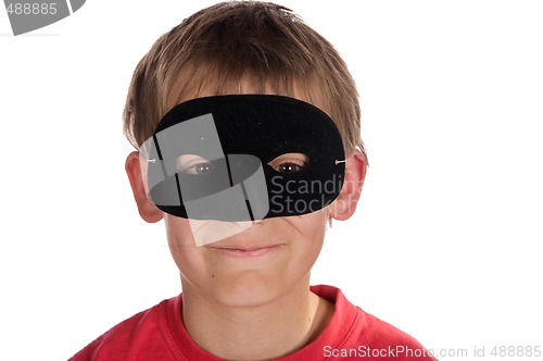 Image of boy wearing a mask