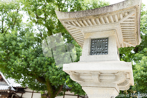 Image of Stone lantern in Japanese garden