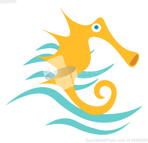 Image of Seahorse illustration vector on white background 