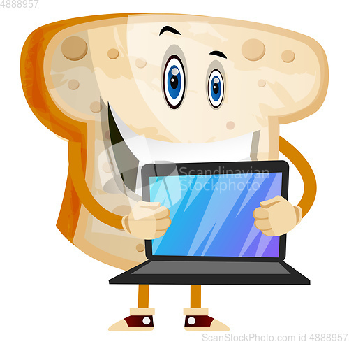 Image of PC Toast illustration vector on white background