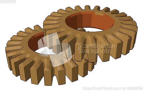 Image of Spur gear Picture vector or color illustration