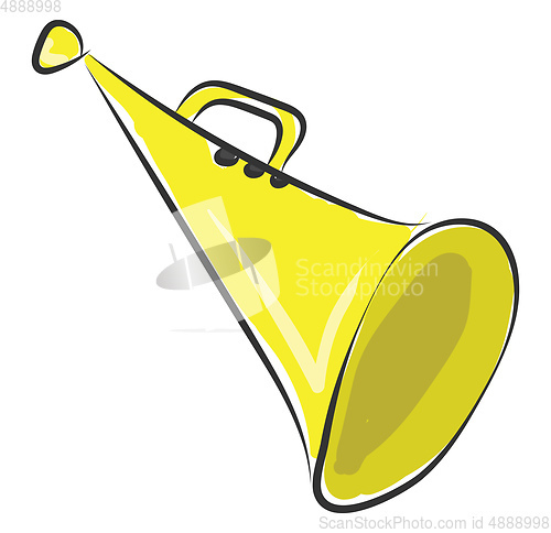 Image of Big trumpet vector or color illustration