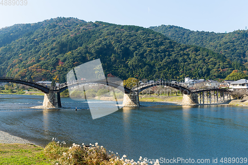 Image of Wooden Arch bridge in Japan