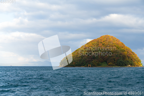 Image of Japanese Yunoshima in autumn season