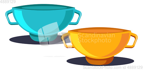 Image of Coffee Cups vector color illustration.