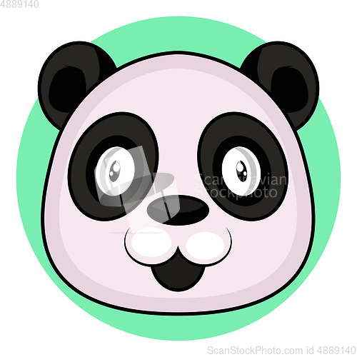 Image of Simple cartoon panda vector illustration on white backgorund