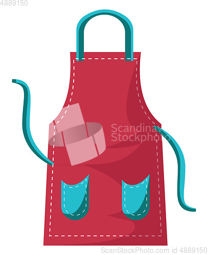 Image of kitchen apron vector color illustration.