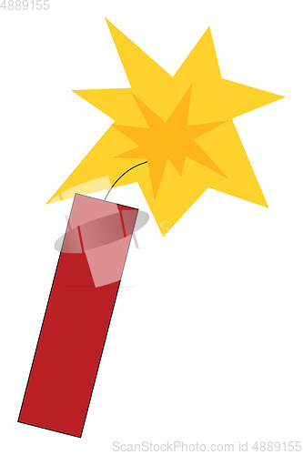 Image of Burning Dynamite vector or color illustration