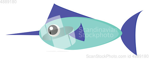 Image of A cartoon marlin fish vector or color illustration