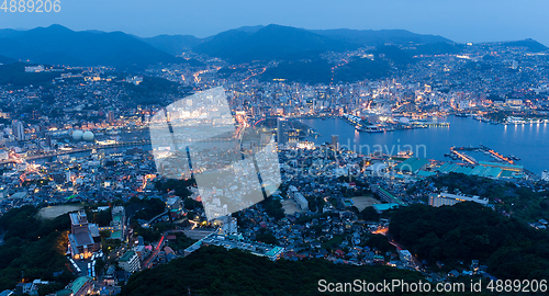 Image of Nagasaki city at night