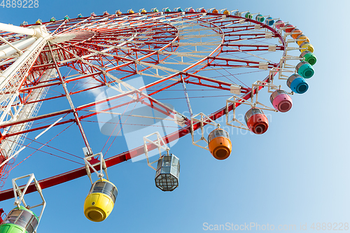 Image of Ferris wheel at sunrise