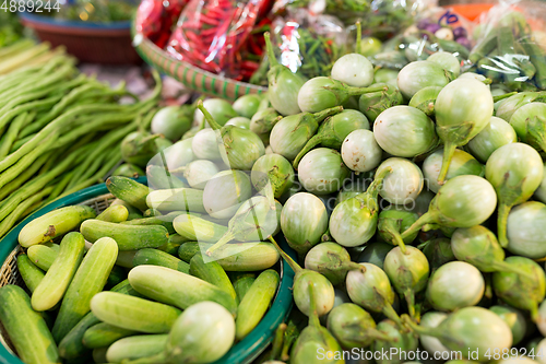 Image of Green vegetable in wet market 