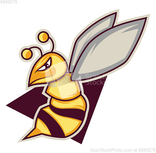 Image of Gaming logo of a bee illustration vector on white background 