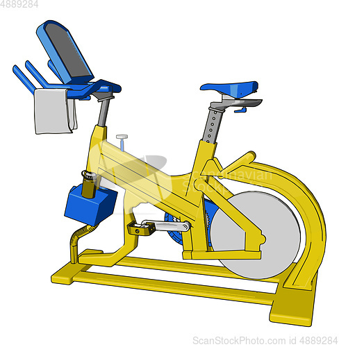 Image of A spinning bike vector or color illustration