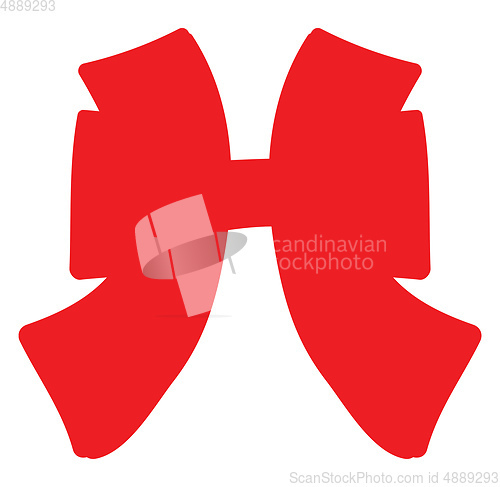 Image of A red color bow icon vector or color illustration