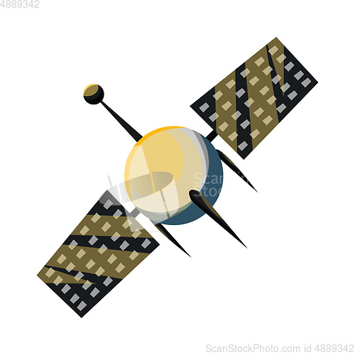 Image of Simple satellite vector illustration on white background