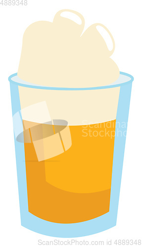 Image of Ice cold beer, vector color illustration.