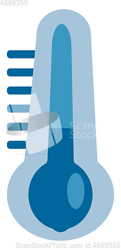 Image of Blue thermometer shows it\'s cold illustration vector on white ba