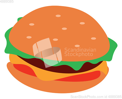 Image of A burger vector or color illustration