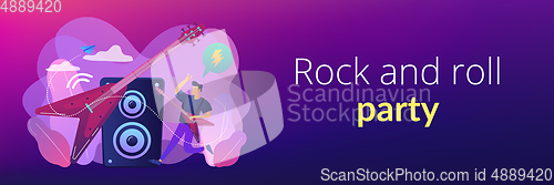 Image of Rock music concept banner header.