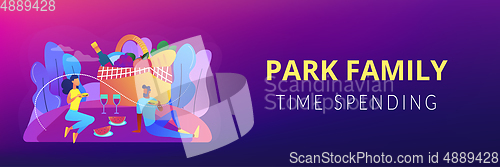 Image of Summer picnic concept banner header.