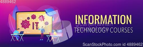 Image of Information technology courses concept banner header