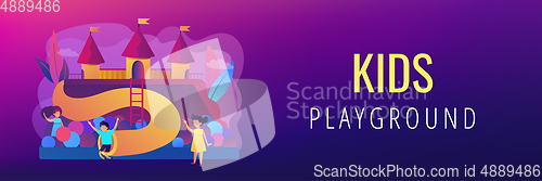 Image of Kids playground concept banner header.