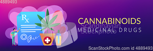 Image of Medical marijuana concept banner header.