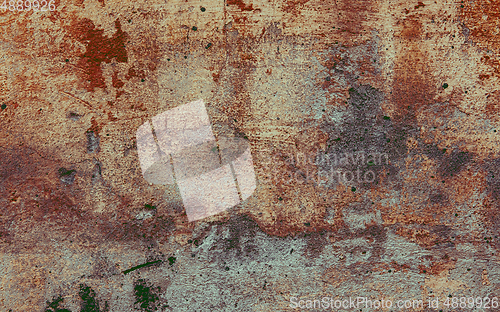 Image of Horizontal background textured of stone wall, copyspace ready for design, wallpaper
