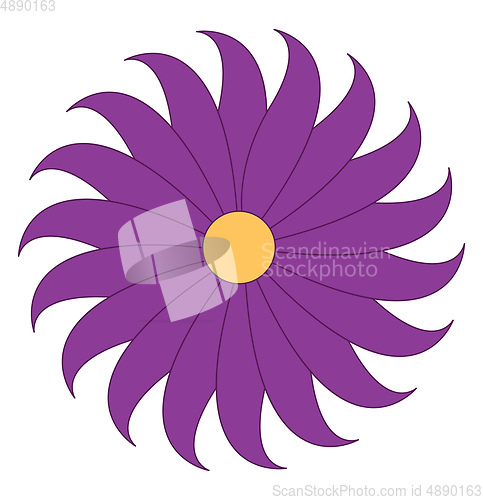 Image of A flower vector or color illustration