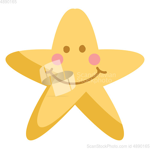 Image of Surprised blinking star vector or color illustration