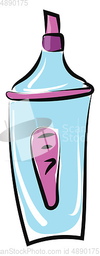Image of Pink marker, vector or color illustration.