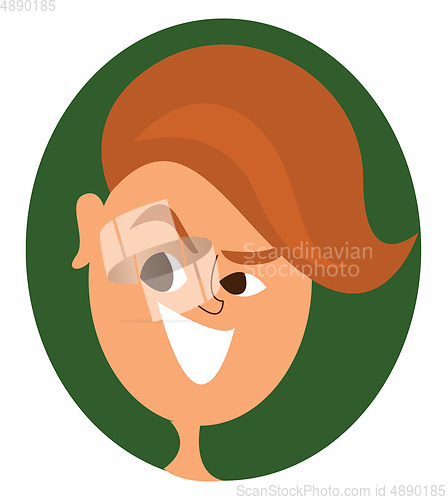 Image of Girl portrait, vector or color illustration.