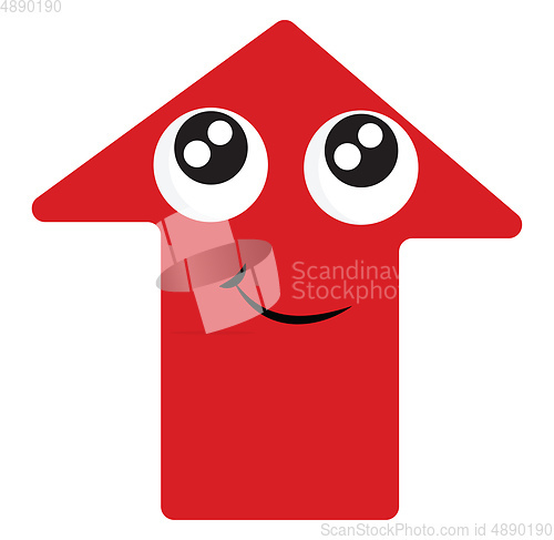 Image of Red arrow, vector or color illustration.
