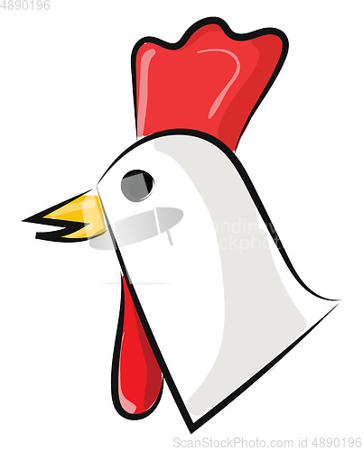 Image of Image of chicken head-chicken, vector or color illustration.